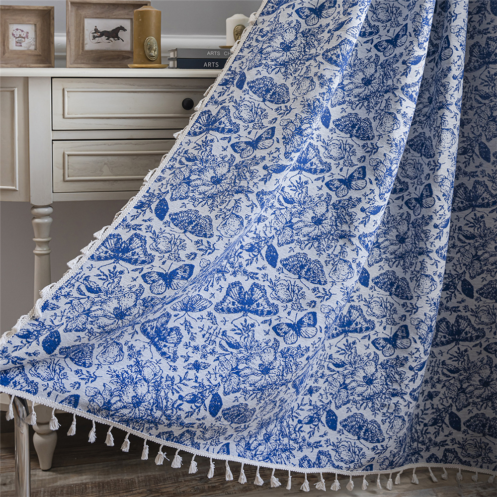 Living Room Bedroom Printed Curtain Window Rod Pocket Drape Valance Home Decor - Picture 30 of 50