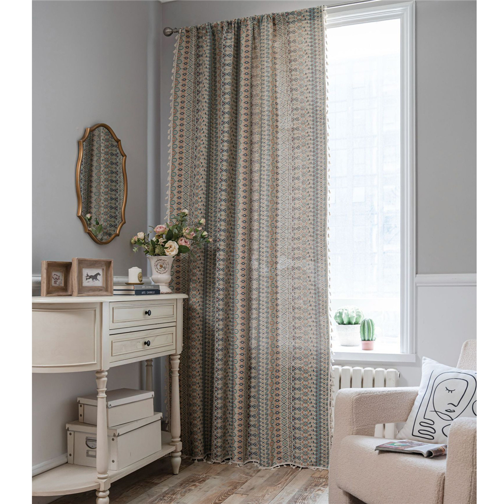 Living Room Bedroom Printed Curtain Window Rod Pocket Drape Valance Home Decor - Picture 46 of 50