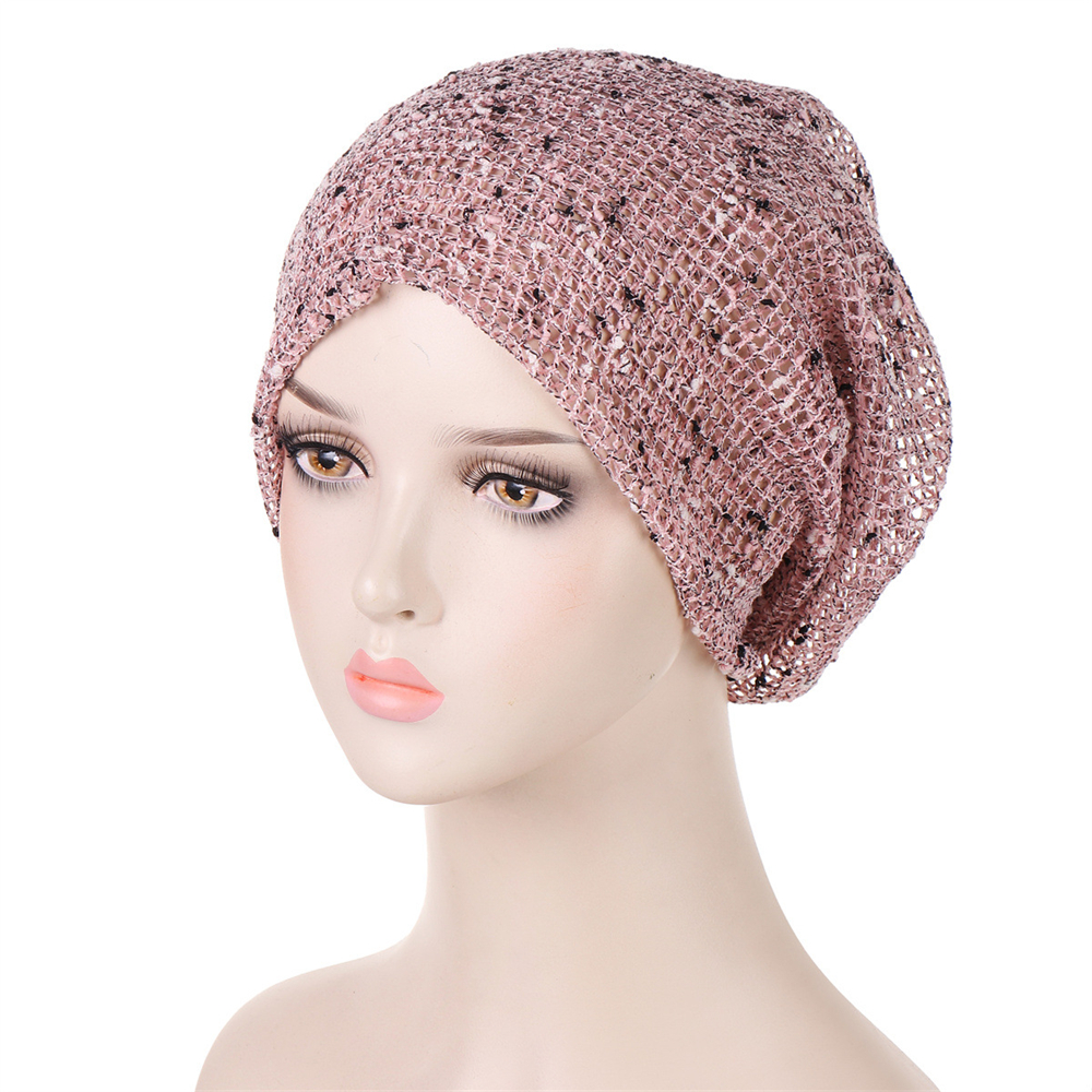 Indian Women Muslim Hijab Turban Mesh Hat Bonnet Cap Hair Loss Wrap Headscarf - Imagen 15 de 24
