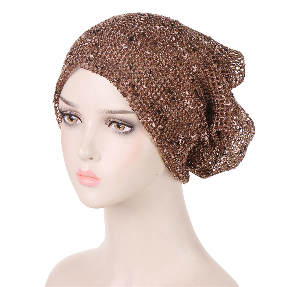 Indian Women Muslim Hijab Turban Mesh Hat Bonnet Cap Hair Loss Wrap Headscarf - Imagen 19 de 24