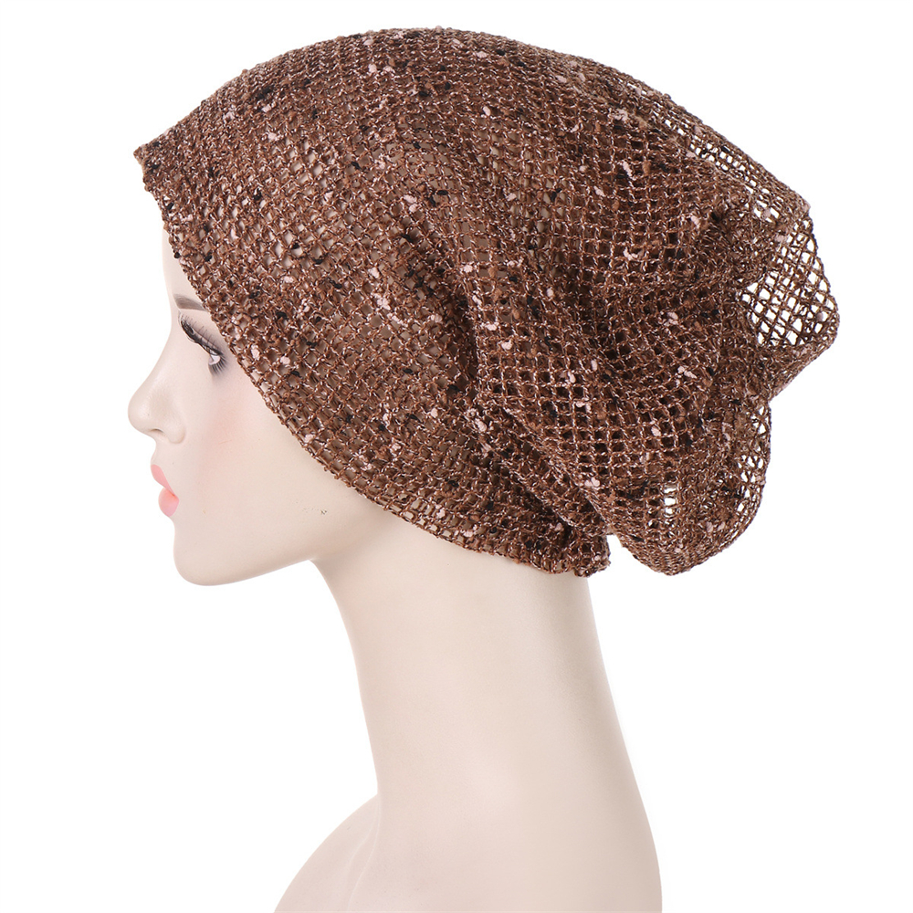 Indian Women Muslim Hijab Turban Mesh Hat Bonnet Cap Hair Loss Wrap Headscarf - Imagen 20 de 24