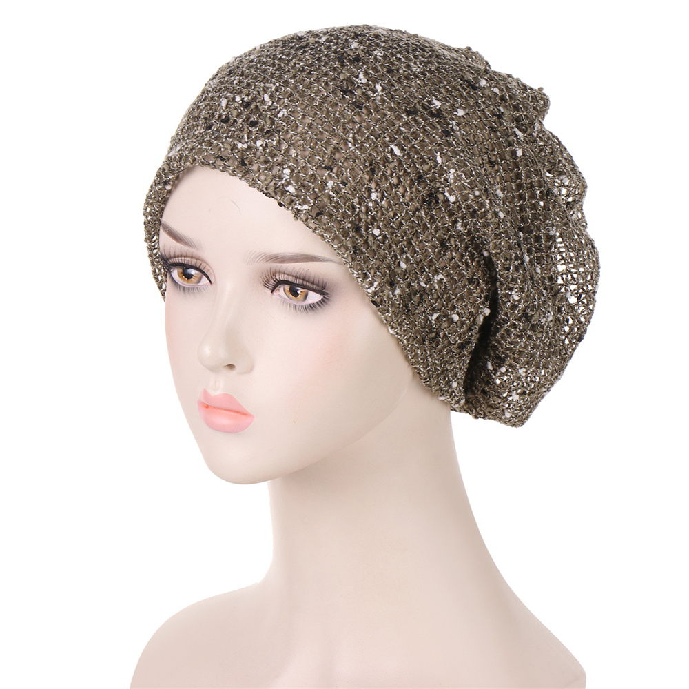 Indian Women Muslim Hijab Turban Mesh Hat Bonnet Cap Hair Loss Wrap Headscarf - Imagen 21 de 24
