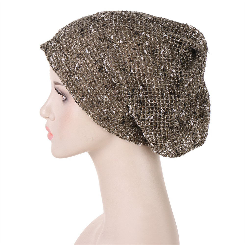 Indian Women Muslim Hijab Turban Mesh Hat Bonnet Cap Hair Loss Wrap Headscarf - Imagen 22 de 24