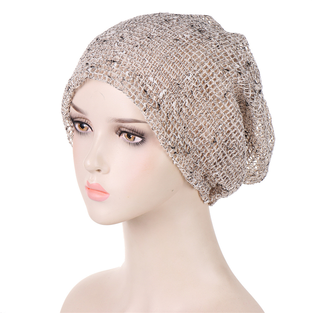 Indian Women Muslim Hijab Turban Mesh Hat Bonnet Cap Hair Loss Wrap Headscarf - Imagen 23 de 24