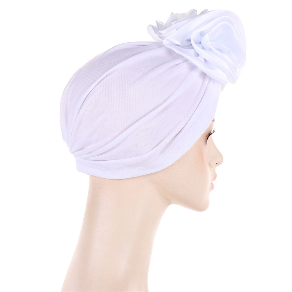 Satin Flower Hijab Hat for Women Turban Muslim Head Wrap Chemo Caps Bonnet Cover - Picture 24 of 46