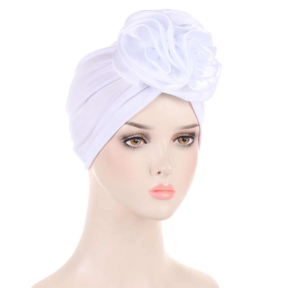 Satin Flower Hijab Hat for Women Turban Muslim Head Wrap Chemo Caps Bonnet Cover - Picture 25 of 46