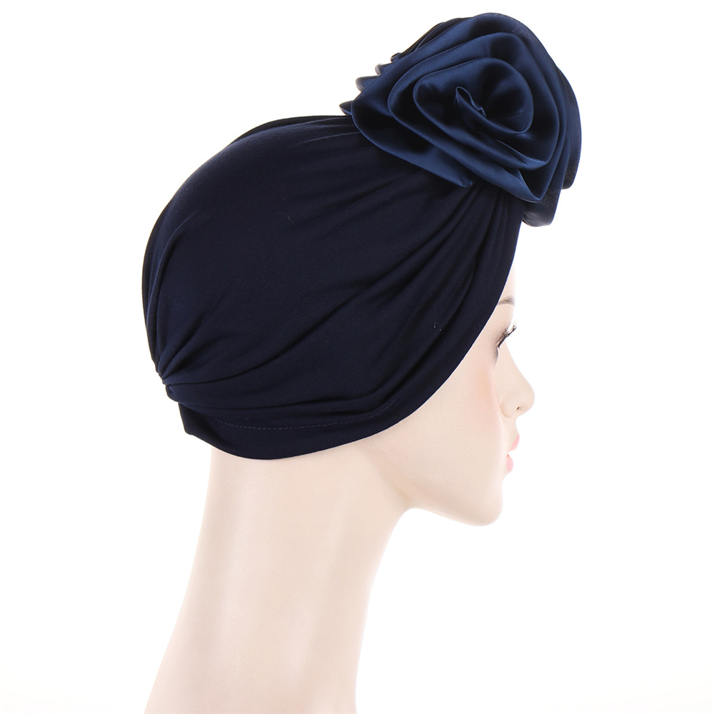 Satin Flower Hijab Hat for Women Turban Muslim Head Wrap Chemo Caps Bonnet Cover - Picture 30 of 46