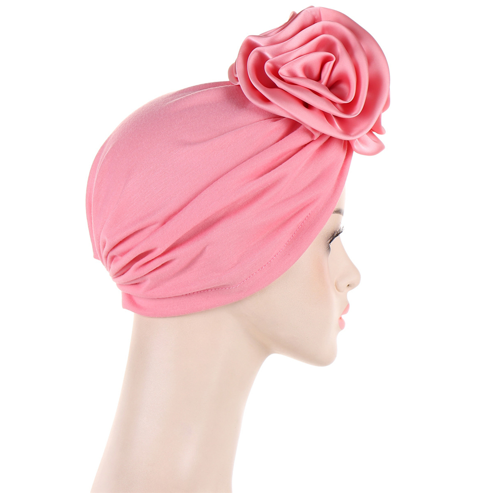 Satin Flower Hijab Hat for Women Turban Muslim Head Wrap Chemo Caps Bonnet Cover - Picture 32 of 46