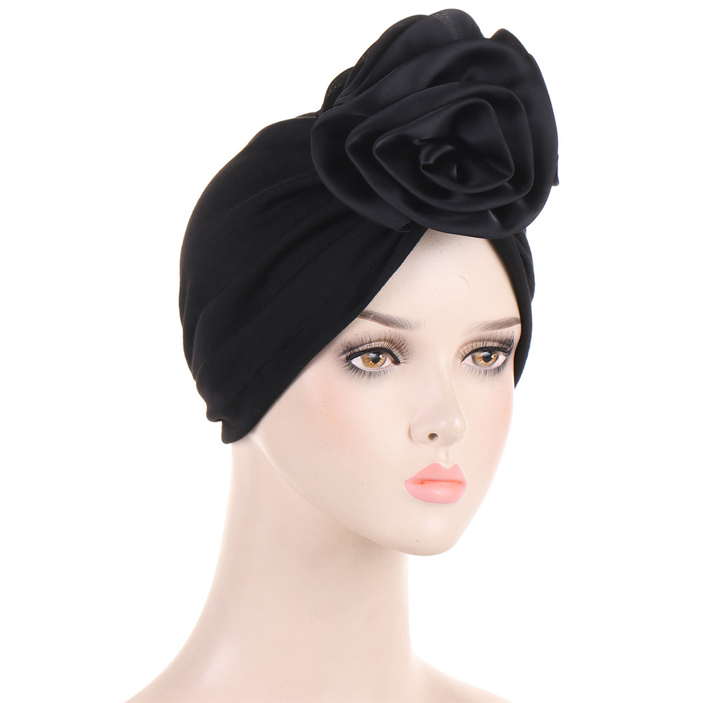 Satin Flower Hijab Hat for Women Turban Muslim Head Wrap Chemo Caps Bonnet Cover - Picture 40 of 46