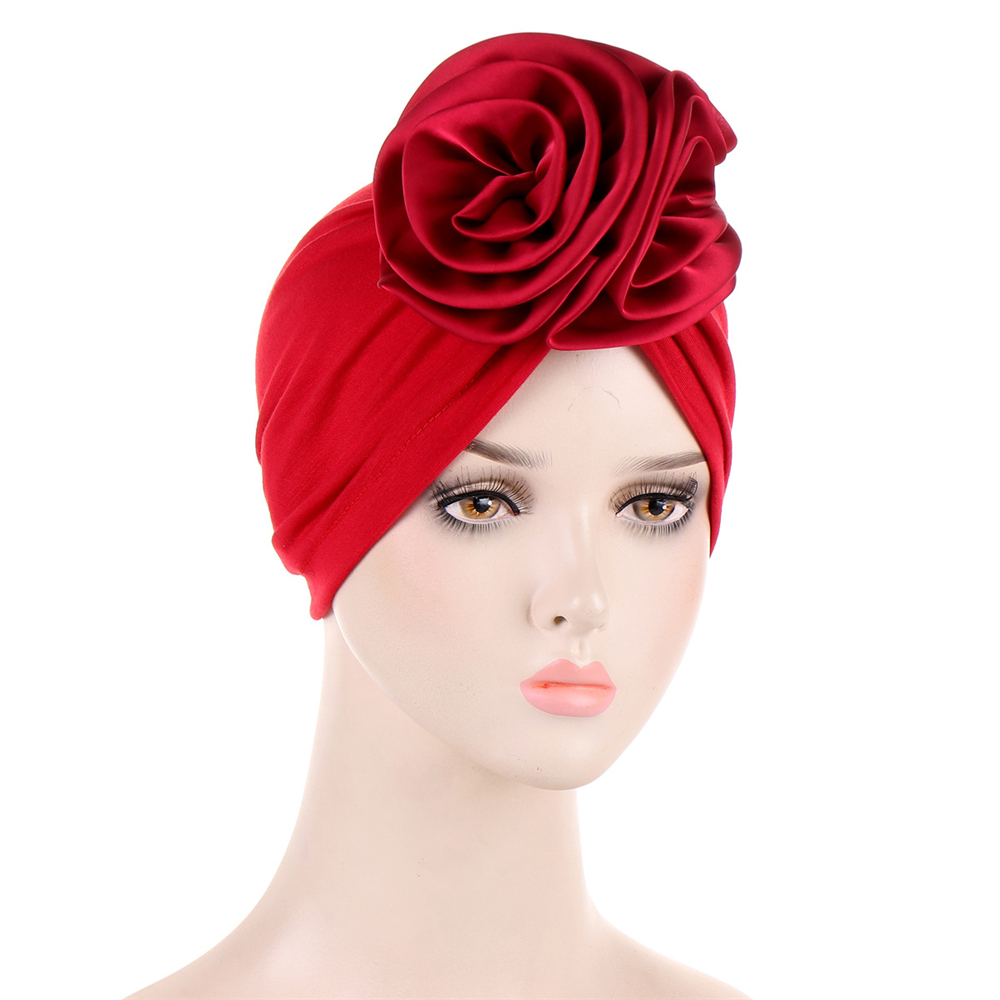Satin Flower Hijab Hat for Women Turban Muslim Head Wrap Chemo Caps Bonnet Cover - Picture 42 of 46
