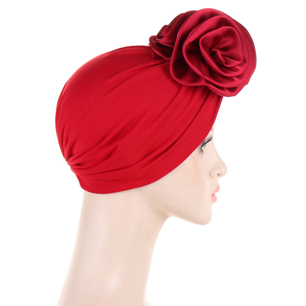 Satin Flower Hijab Hat for Women Turban Muslim Head Wrap Chemo Caps Bonnet Cover - Picture 41 of 46
