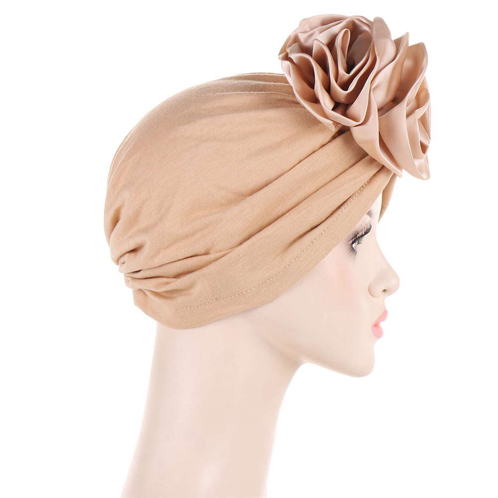 Satin Flower Hijab Hat for Women Turban Muslim Head Wrap Chemo Caps Bonnet Cover - Picture 45 of 46
