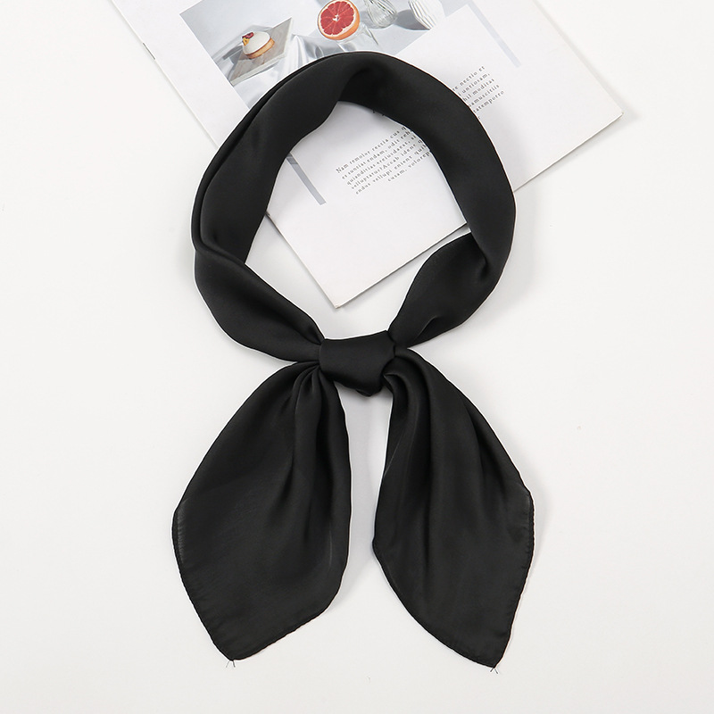 Women Bandana Square Scarf Satin Neckerchief Head Wrap Hair Tie Headband Hijab - Picture 25 of 43