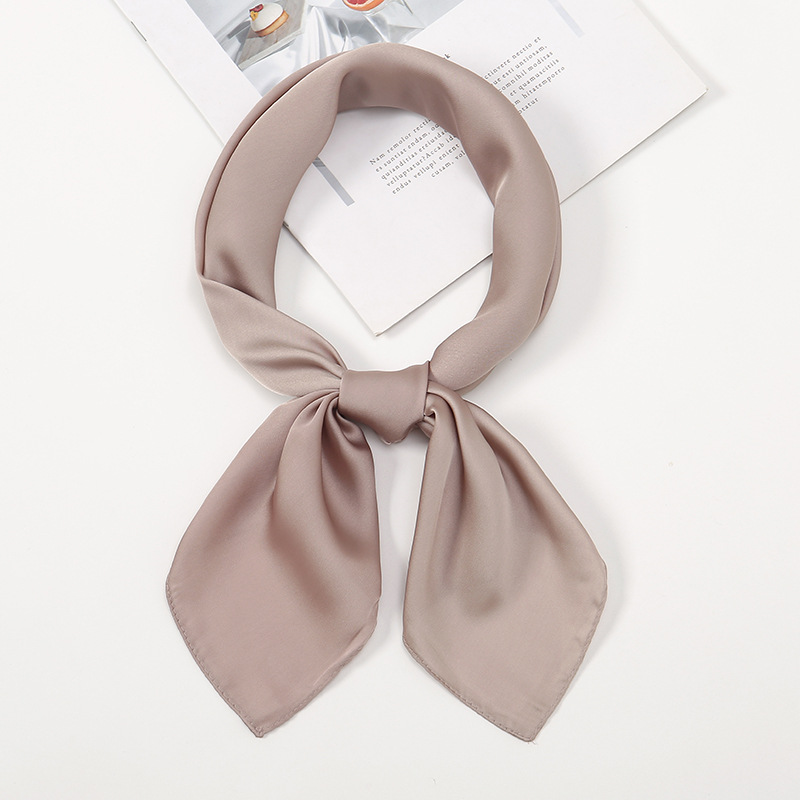 Women Bandana Square Scarf Satin Neckerchief Head Wrap Hair Tie Headband Hijab - Picture 30 of 43