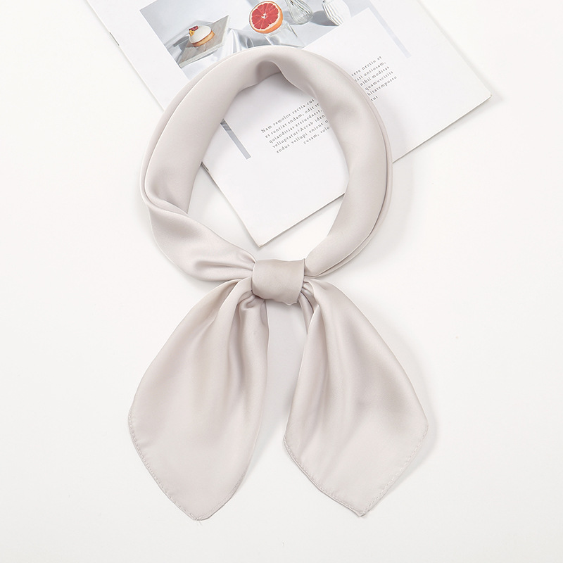 Women Bandana Square Scarf Satin Neckerchief Head Wrap Hair Tie Headband Hijab - Picture 31 of 43