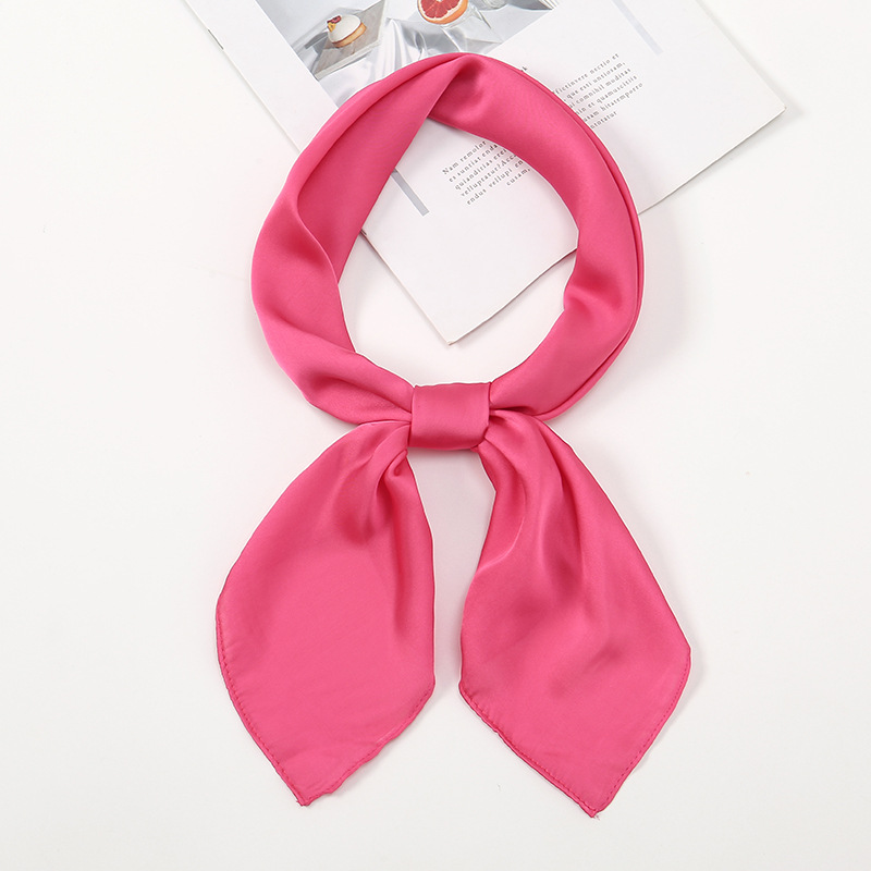 Women Bandana Square Scarf Satin Neckerchief Head Wrap Hair Tie Headband Hijab - Picture 33 of 43