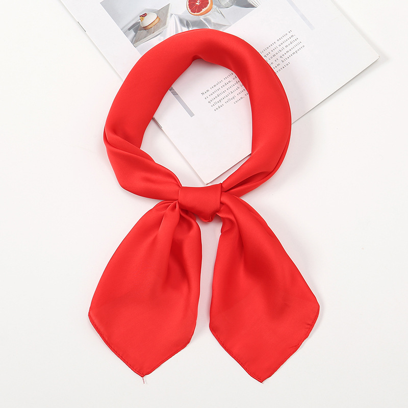 Women Bandana Square Scarf Satin Neckerchief Head Wrap Hair Tie Headband Hijab - Picture 34 of 43