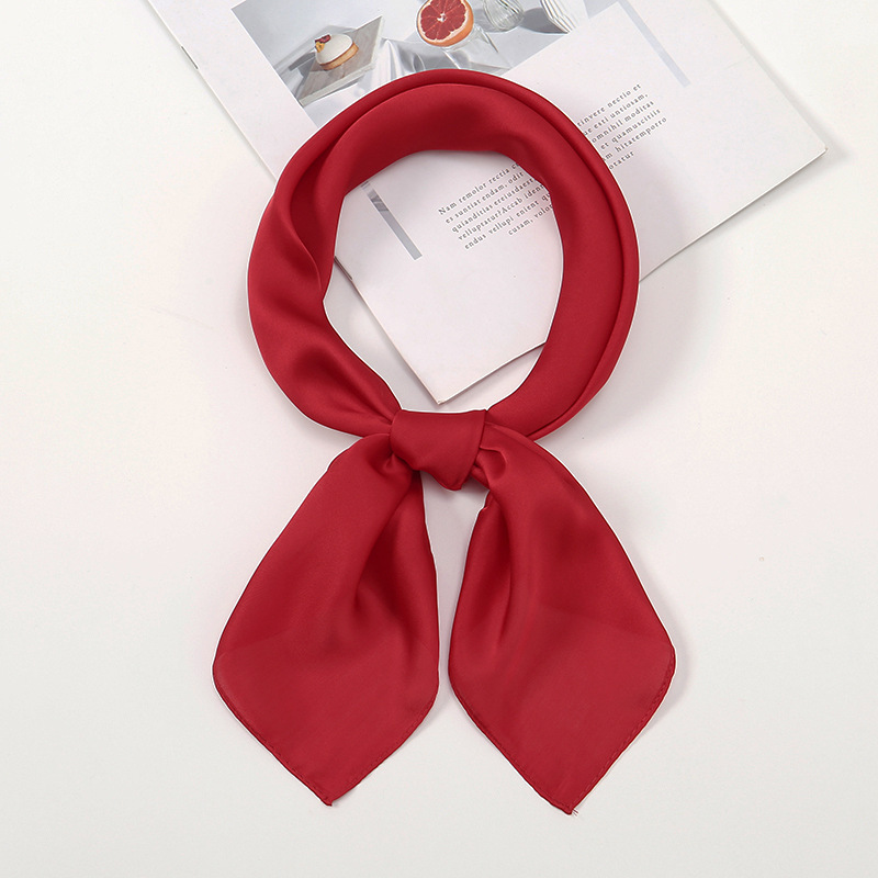 Women Bandana Square Scarf Satin Neckerchief Head Wrap Hair Tie Headband Hijab - Picture 35 of 43