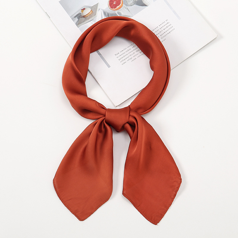 Women Bandana Square Scarf Satin Neckerchief Head Wrap Hair Tie Headband Hijab - Picture 36 of 43