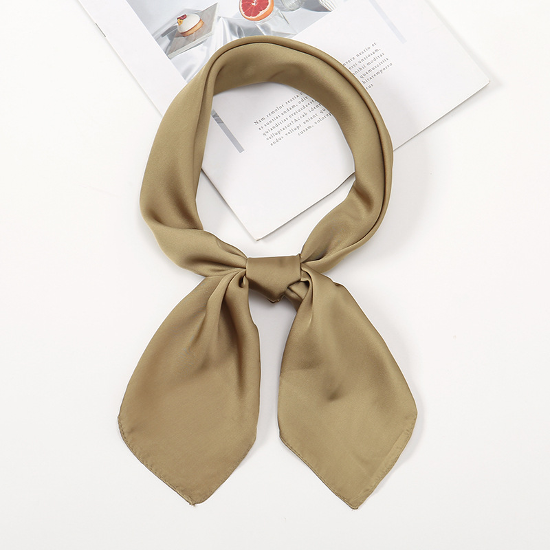 Women Bandana Square Scarf Satin Neckerchief Head Wrap Hair Tie Headband Hijab - Picture 37 of 43