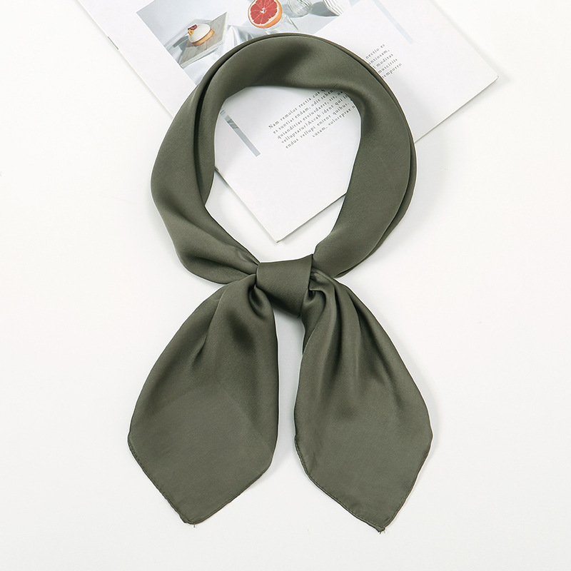 Women Bandana Square Scarf Satin Neckerchief Head Wrap Hair Tie Headband Hijab - Picture 38 of 43
