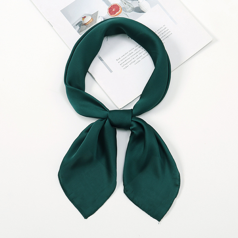 Women Bandana Square Scarf Satin Neckerchief Head Wrap Hair Tie Headband Hijab - Picture 39 of 43