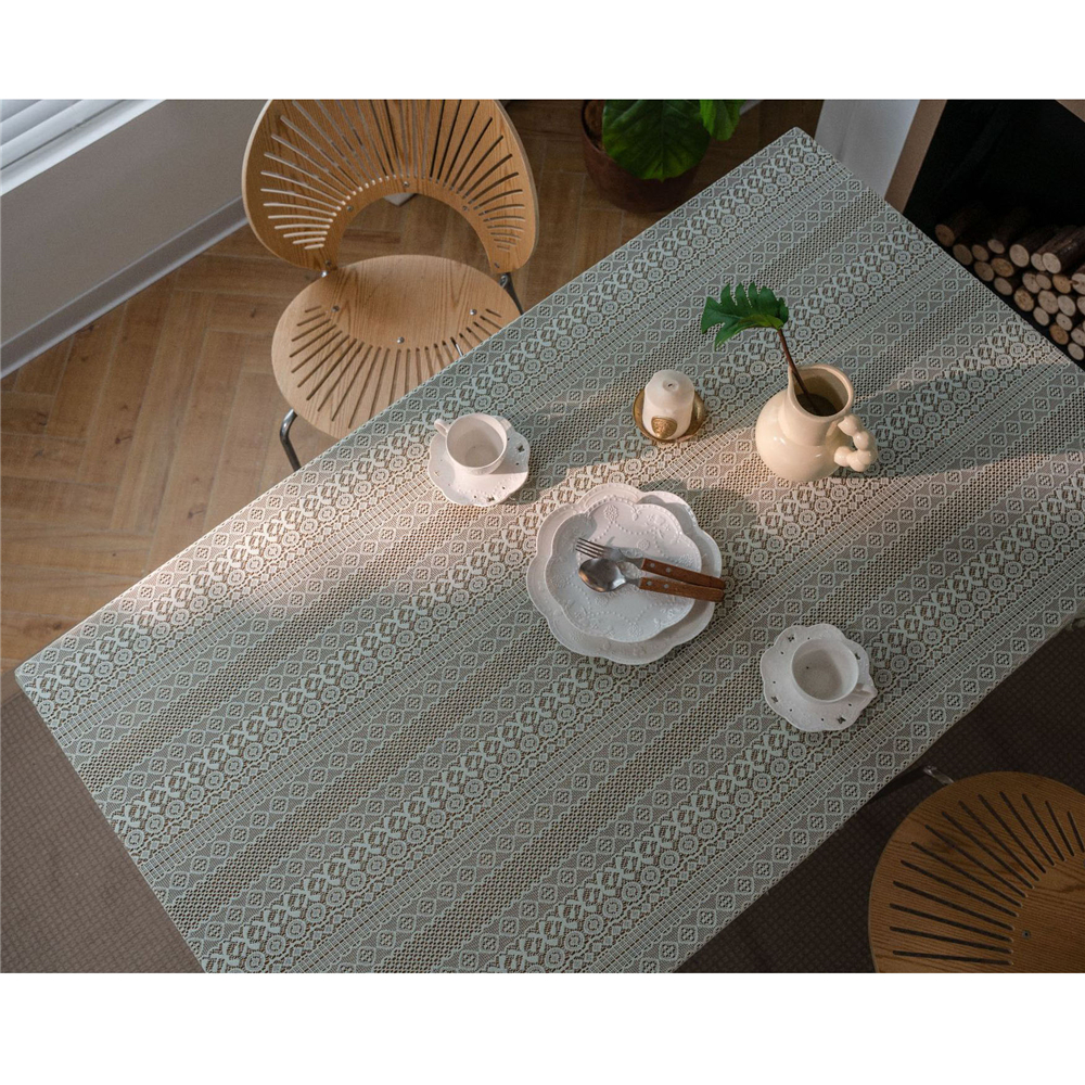 Dining Kitchen Tablecloth Tassel Crochwt Hollow Out Table Cloth Cover Vintage - Picture 27 of 49