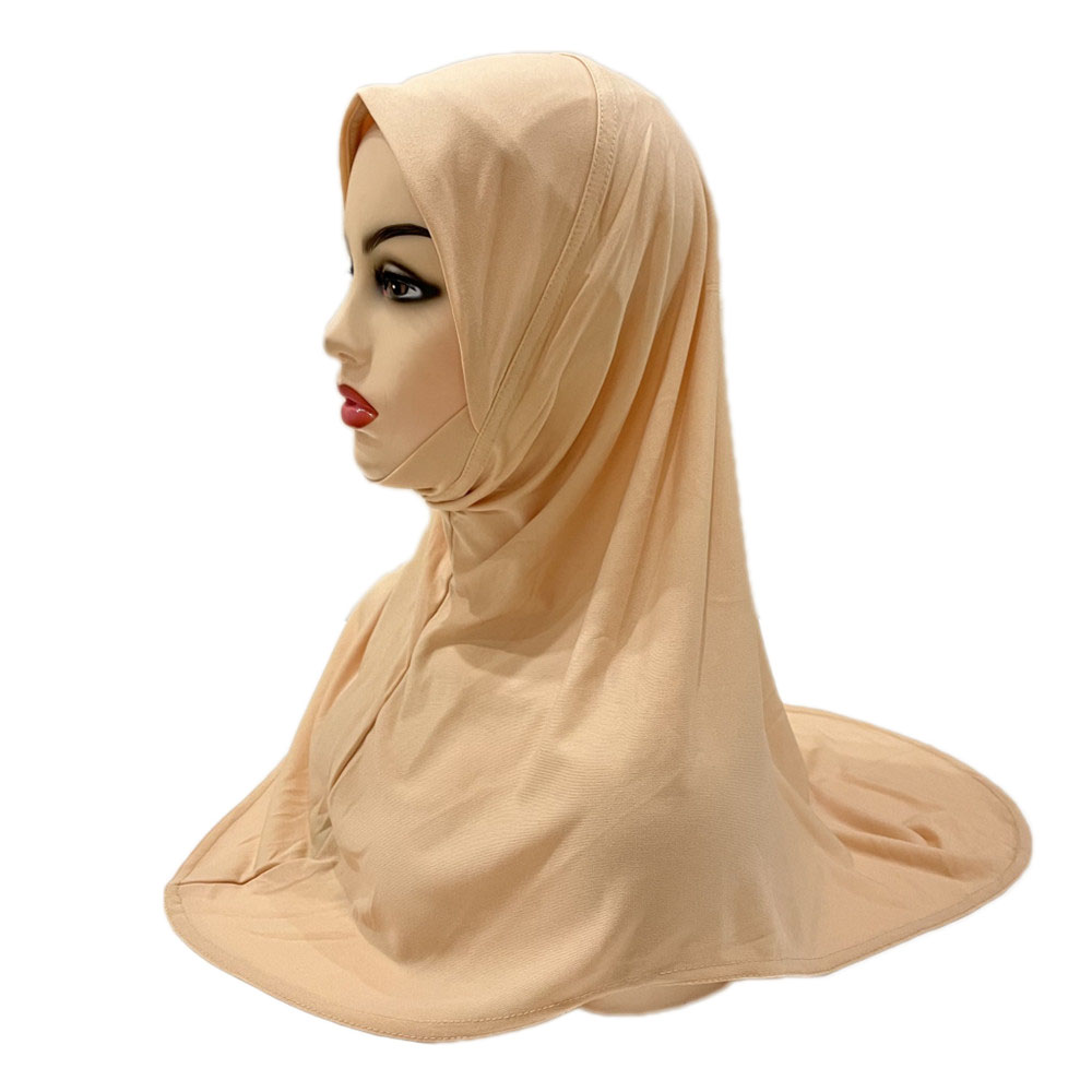 Islamic Muslim One Piece Hijab Kids Girls Head Scarf Turban Wrap Shawls Headwear - Picture 24 of 30