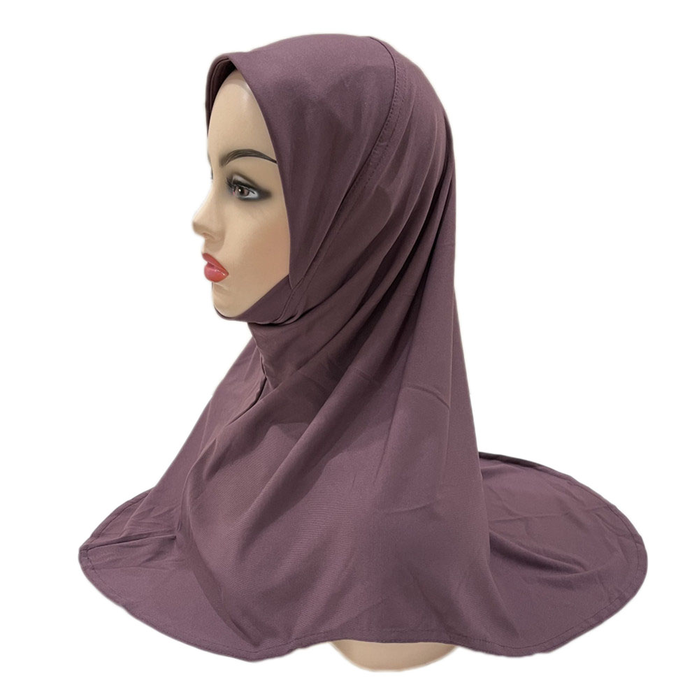 Islamic Muslim One Piece Hijab Kids Girls Head Scarf Turban Wrap Shawls Headwear - Picture 25 of 30