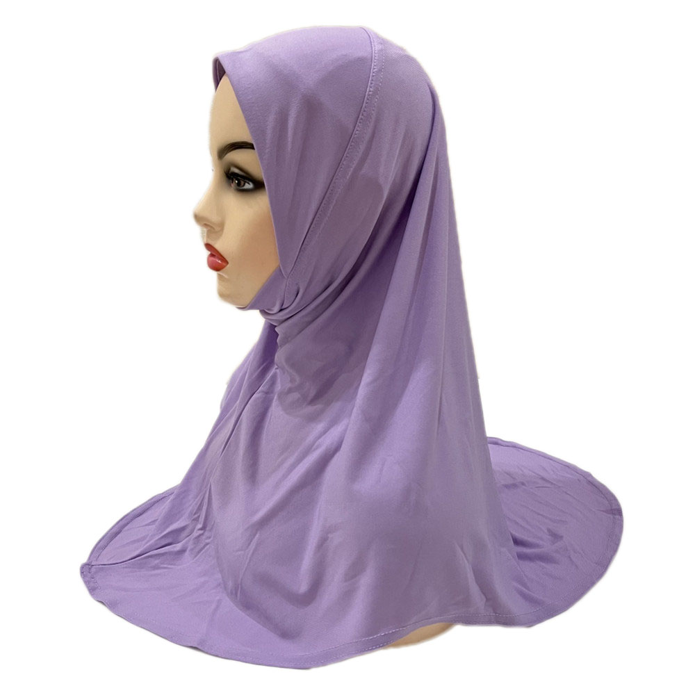 Islamic Muslim One Piece Hijab Kids Girls Head Scarf Turban Wrap Shawls Headwear - Picture 26 of 30