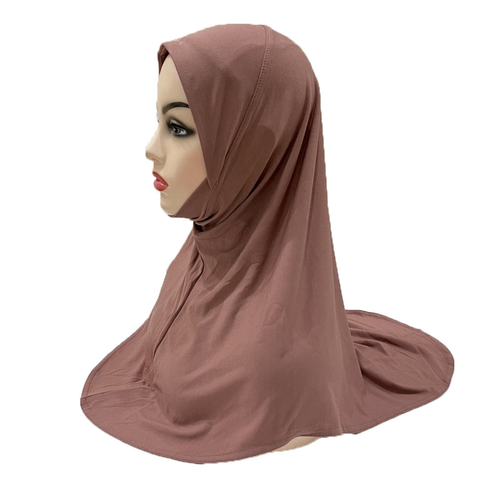 Islamic Muslim One Piece Hijab Kids Girls Head Scarf Turban Wrap Shawls Headwear - Picture 27 of 30