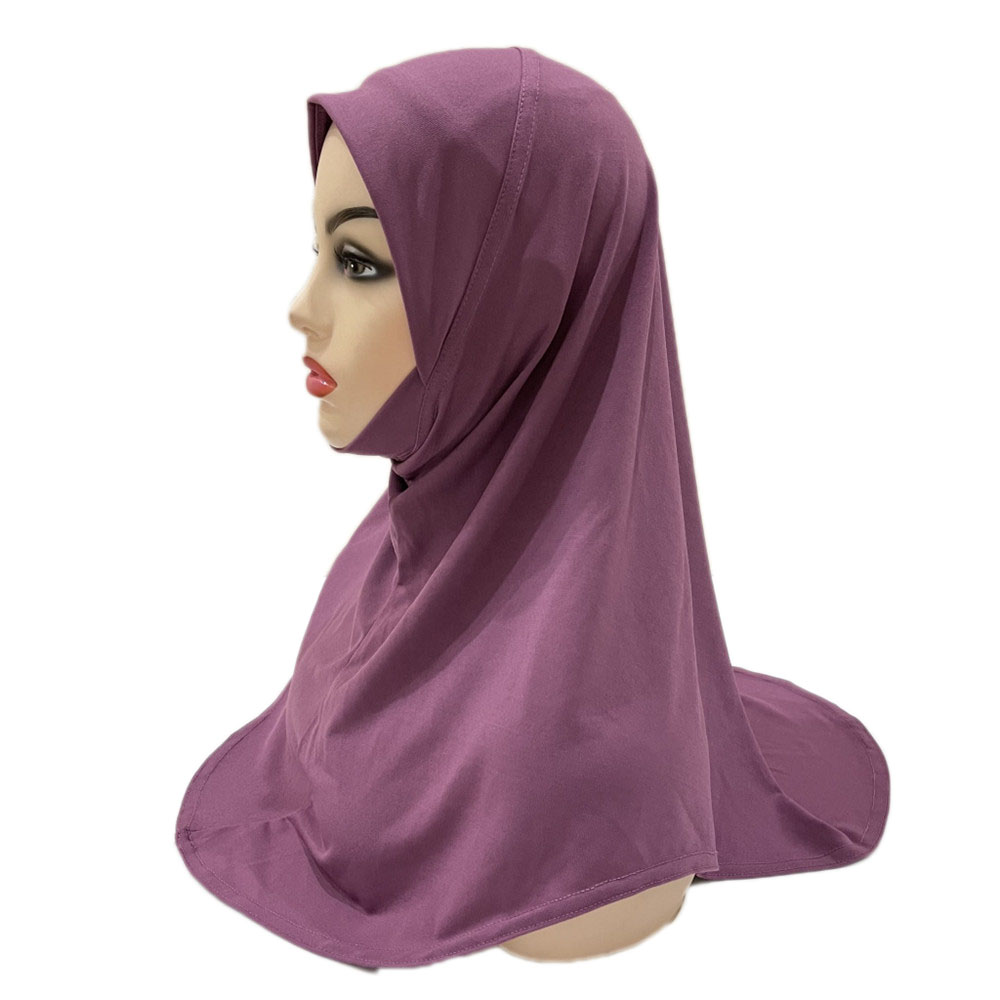 Islamic Muslim One Piece Hijab Kids Girls Head Scarf Turban Wrap Shawls Headwear - Picture 30 of 30