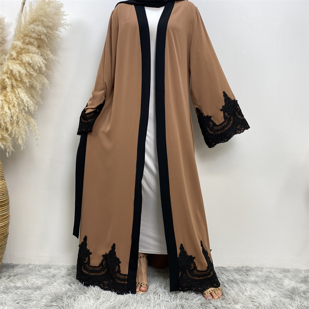 Dubai Women Muslim Maxi Dress Open Cardigan Islamic Long Robes Cocktail Dresses - Picture 26 of 39