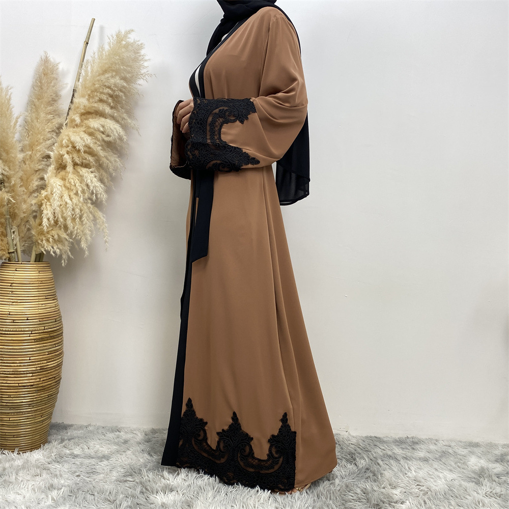 Dubai Women Muslim Maxi Dress Open Cardigan Islamic Long Robes Cocktail Dresses - Picture 23 of 39