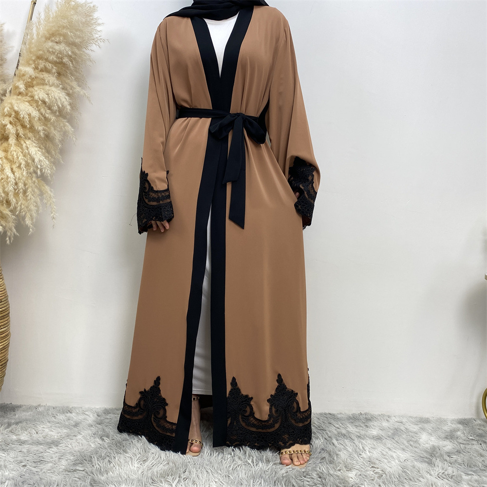 Dubai Women Muslim Maxi Dress Open Cardigan Islamic Long Robes Cocktail Dresses - Picture 31 of 39