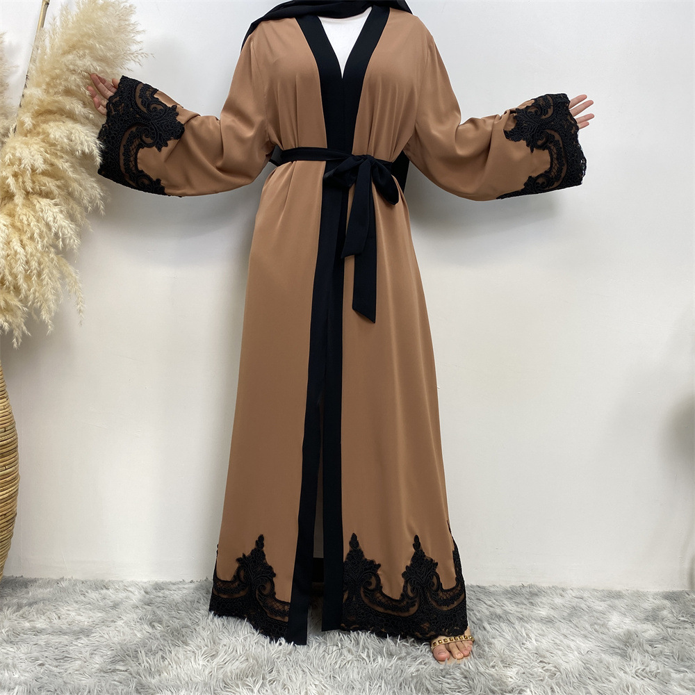 Dubai Women Muslim Maxi Dress Open Cardigan Islamic Long Robes Cocktail Dresses - Picture 30 of 39