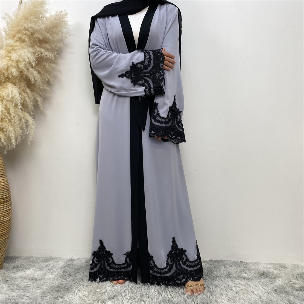 Dubai Women Muslim Maxi Dress Open Cardigan Islamic Long Robes Cocktail Dresses - Picture 34 of 39