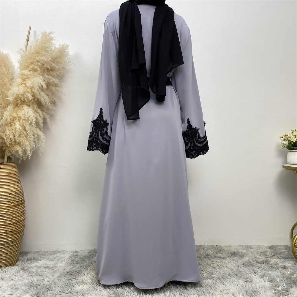 Dubai Women Muslim Maxi Dress Open Cardigan Islamic Long Robes Cocktail Dresses - Picture 39 of 39