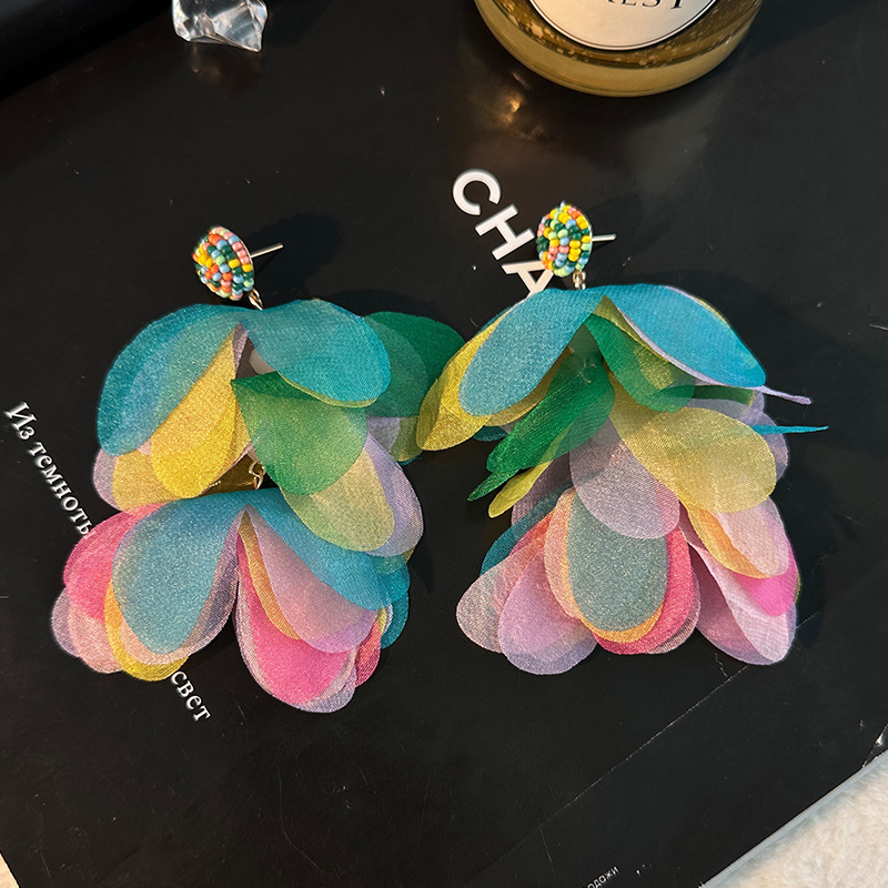 Orecchino Pendente Donna Africana Goccia di Fiore Moda Gioielli Accessorio Festa Regalo - Foto 25 di 47