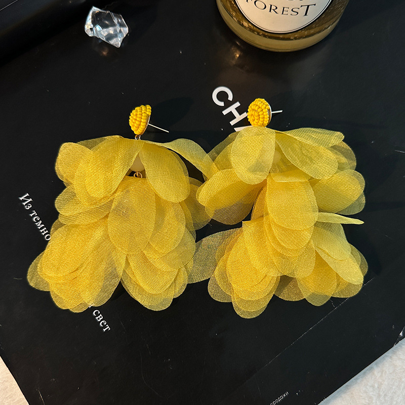 Orecchino Pendente Donna Africana Goccia di Fiore Moda Gioielli Accessorio Festa Regalo - Foto 30 di 47