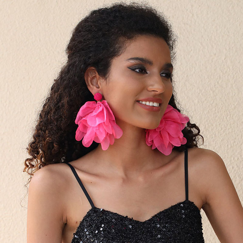 Orecchino Pendente Donna Africana Goccia di Fiore Moda Gioielli Accessorio Festa Regalo - Foto 37 di 47