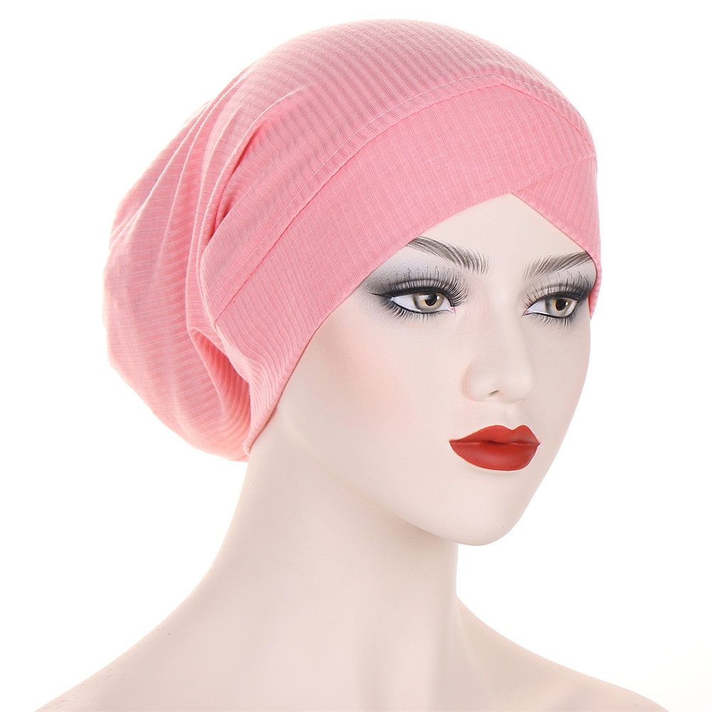 Mujeres Musulmanas Pérdida de Cabello Hijab Gorro Sombrero Bufanda en la cabeza Envoltura Gorras Islámico - Imagen 22 de 33