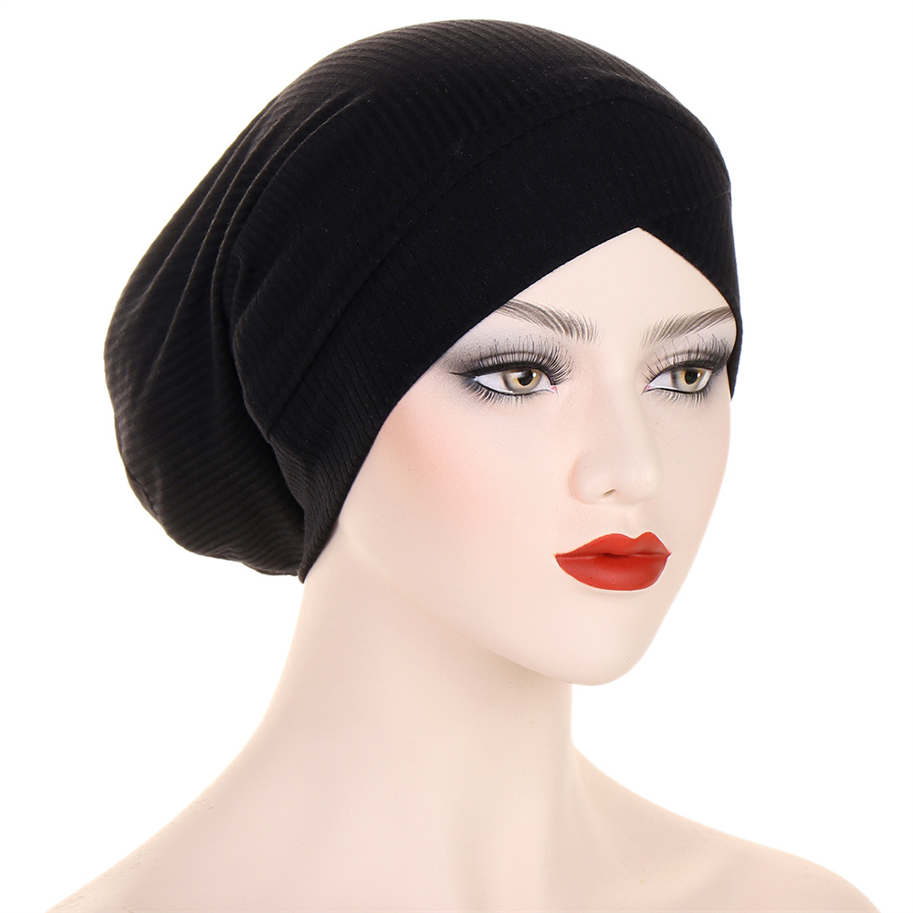 Mujeres Musulmanas Pérdida de Cabello Hijab Gorro Sombrero Bufanda en la cabeza Envoltura Gorras Islámico - Imagen 25 de 33