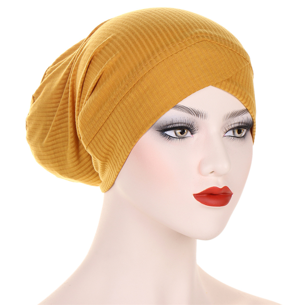 Mujeres Musulmanas Pérdida de Cabello Hijab Gorro Sombrero Bufanda en la cabeza Envoltura Gorras Islámico - Imagen 27 de 33