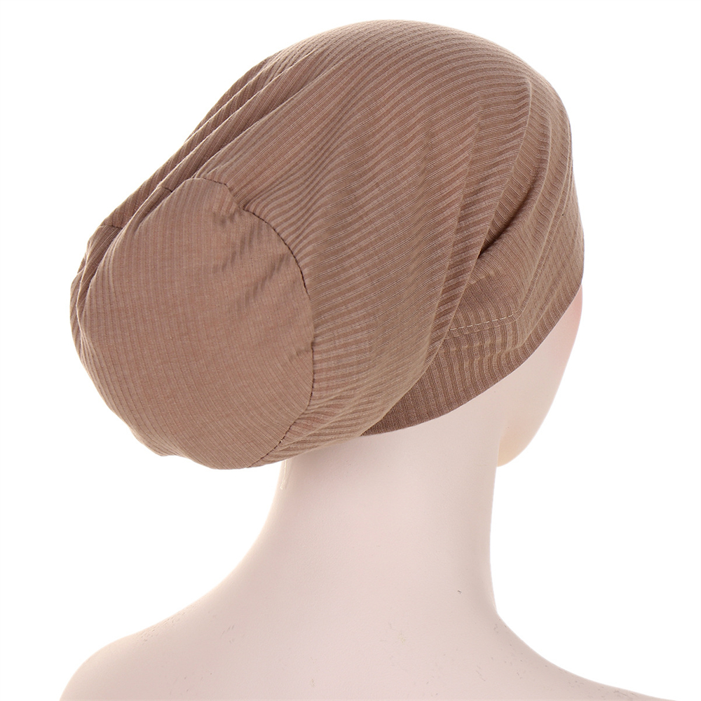 Mujeres Musulmanas Pérdida de Cabello Hijab Gorro Sombrero Bufanda en la cabeza Envoltura Gorras Islámico - Imagen 31 de 33