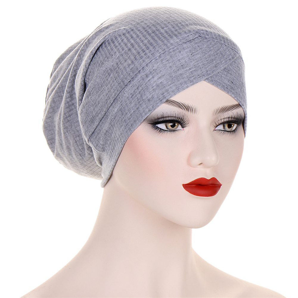 Mujeres Musulmanas Pérdida de Cabello Hijab Gorro Sombrero Bufanda en la cabeza Envoltura Gorras Islámico - Imagen 33 de 33
