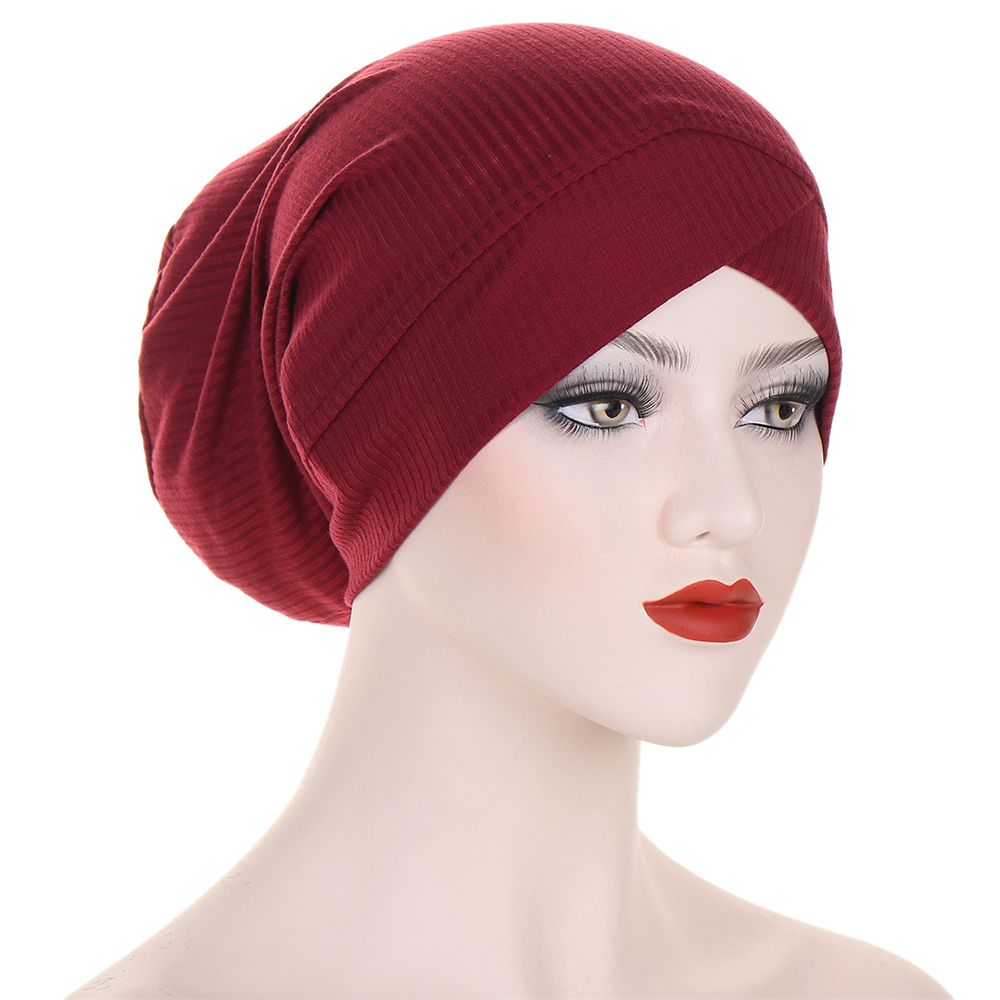 Mujeres Musulmanas Pérdida de Cabello Hijab Gorro Sombrero Bufanda en la cabeza Envoltura Gorras Islámico - Imagen 29 de 33