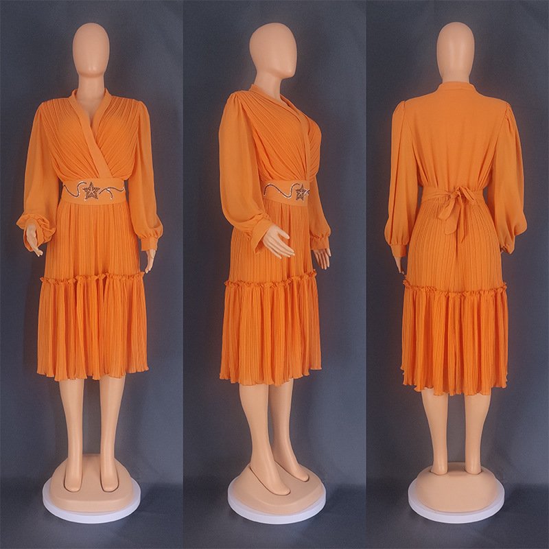 Evening African Kaftan Plus Size Women Pleated Long Dress Dashiki Gown Party - Picture 17 of 24