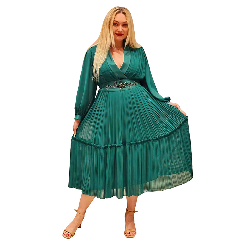 Evening African Kaftan Plus Size Women Pleated Long Dress Dashiki Gown Party - Picture 20 of 24