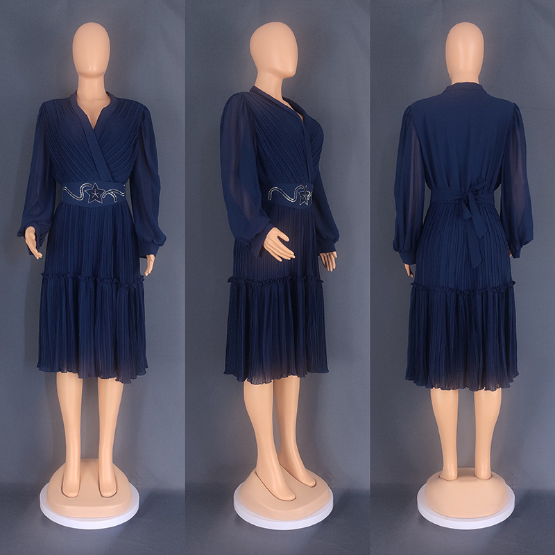 Evening African Kaftan Plus Size Women Pleated Long Dress Dashiki Gown Party - Picture 22 of 24